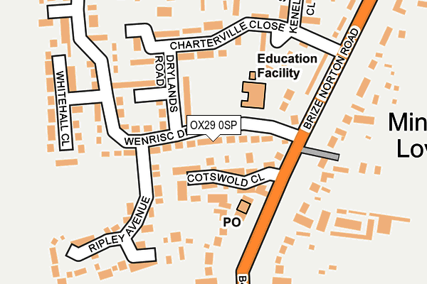 OX29 0SP map - OS OpenMap – Local (Ordnance Survey)