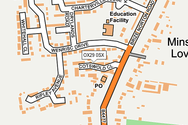 OX29 0SX map - OS OpenMap – Local (Ordnance Survey)