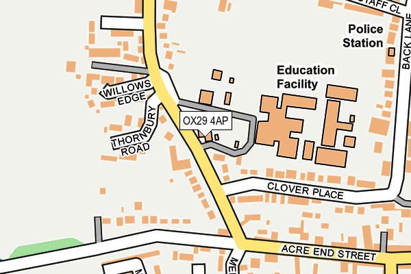 OX29 4AP map - OS OpenMap – Local (Ordnance Survey)