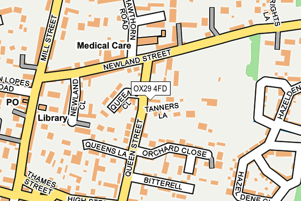 OX29 4FD map - OS OpenMap – Local (Ordnance Survey)
