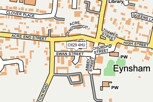 OX29 4HU map - OS OpenMap – Local (Ordnance Survey)