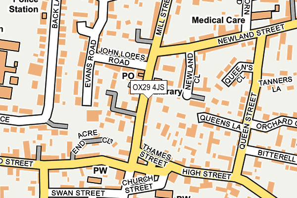 OX29 4JS map - OS OpenMap – Local (Ordnance Survey)