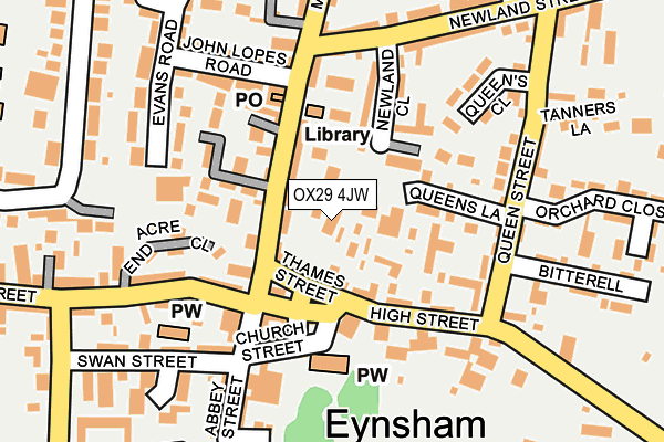 OX29 4JW map - OS OpenMap – Local (Ordnance Survey)