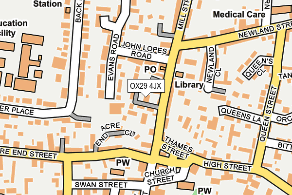 OX29 4JX map - OS OpenMap – Local (Ordnance Survey)
