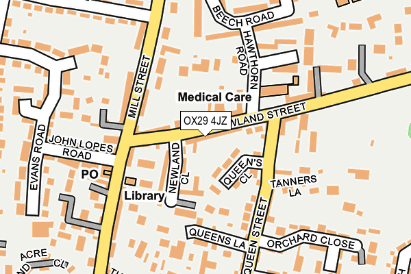 OX29 4JZ map - OS OpenMap – Local (Ordnance Survey)
