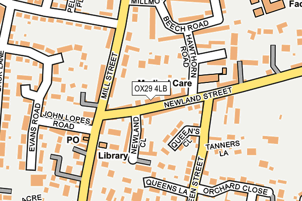 OX29 4LB map - OS OpenMap – Local (Ordnance Survey)