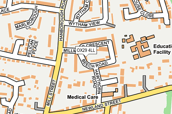 OX29 4LL map - OS OpenMap – Local (Ordnance Survey)