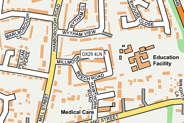 OX29 4LN map - OS OpenMap – Local (Ordnance Survey)