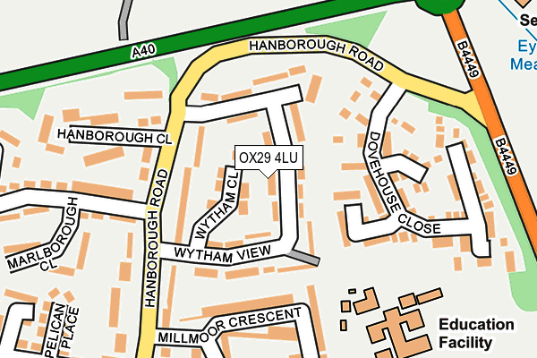 OX29 4LU map - OS OpenMap – Local (Ordnance Survey)