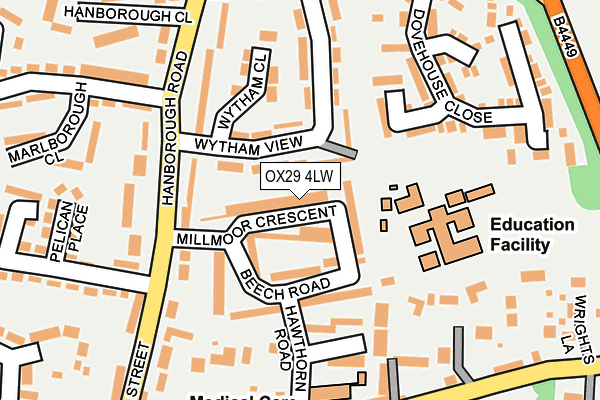 OX29 4LW map - OS OpenMap – Local (Ordnance Survey)