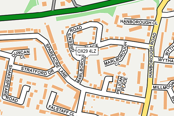 OX29 4LZ map - OS OpenMap – Local (Ordnance Survey)