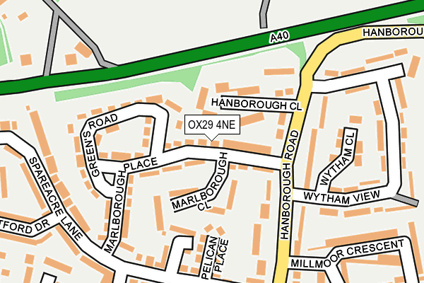 OX29 4NE map - OS OpenMap – Local (Ordnance Survey)