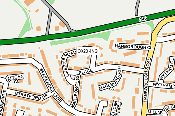 OX29 4NG map - OS OpenMap – Local (Ordnance Survey)