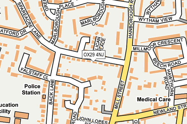 OX29 4NJ map - OS OpenMap – Local (Ordnance Survey)