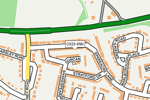 OX29 4NN map - OS OpenMap – Local (Ordnance Survey)