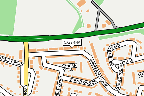 OX29 4NP map - OS OpenMap – Local (Ordnance Survey)