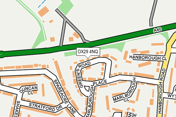 OX29 4NQ map - OS OpenMap – Local (Ordnance Survey)