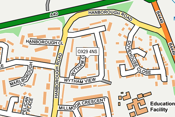 OX29 4NS map - OS OpenMap – Local (Ordnance Survey)