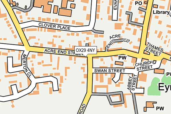 OX29 4NY map - OS OpenMap – Local (Ordnance Survey)