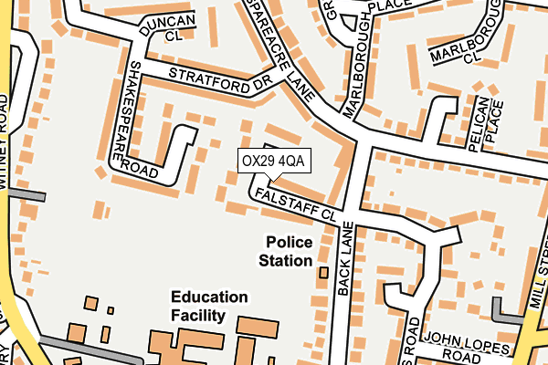 OX29 4QA map - OS OpenMap – Local (Ordnance Survey)