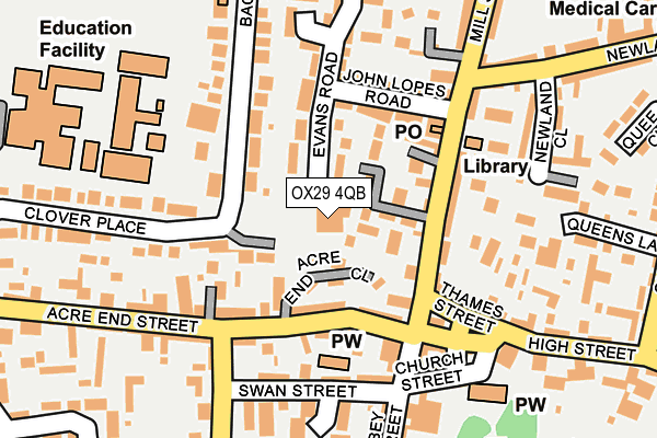 OX29 4QB map - OS OpenMap – Local (Ordnance Survey)