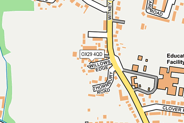 OX29 4QD map - OS OpenMap – Local (Ordnance Survey)