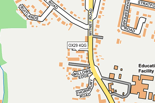 OX29 4QG map - OS OpenMap – Local (Ordnance Survey)
