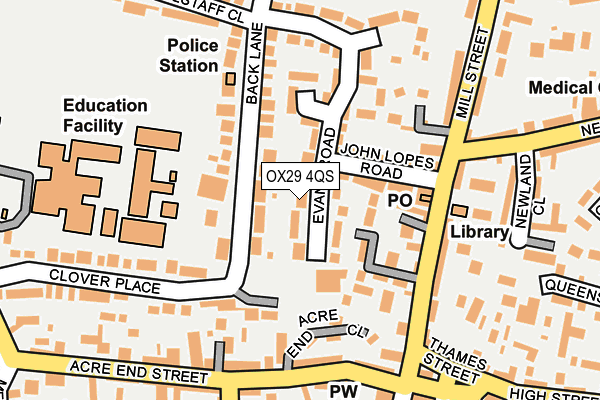 OX29 4QS map - OS OpenMap – Local (Ordnance Survey)