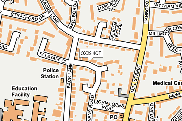OX29 4QT map - OS OpenMap – Local (Ordnance Survey)