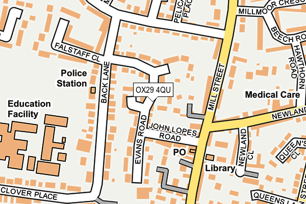 OX29 4QU map - OS OpenMap – Local (Ordnance Survey)
