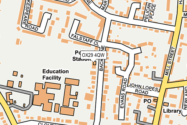 OX29 4QW map - OS OpenMap – Local (Ordnance Survey)