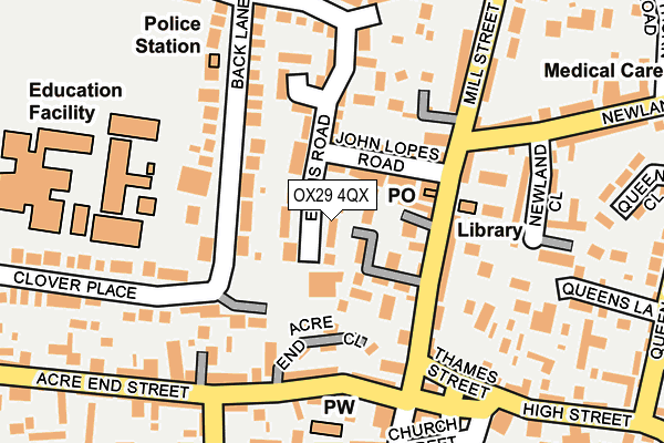 OX29 4QX map - OS OpenMap – Local (Ordnance Survey)