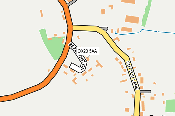 OX29 5AA map - OS OpenMap – Local (Ordnance Survey)