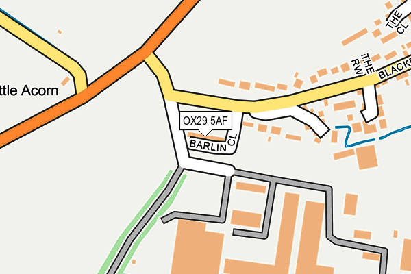 OX29 5AF map - OS OpenMap – Local (Ordnance Survey)