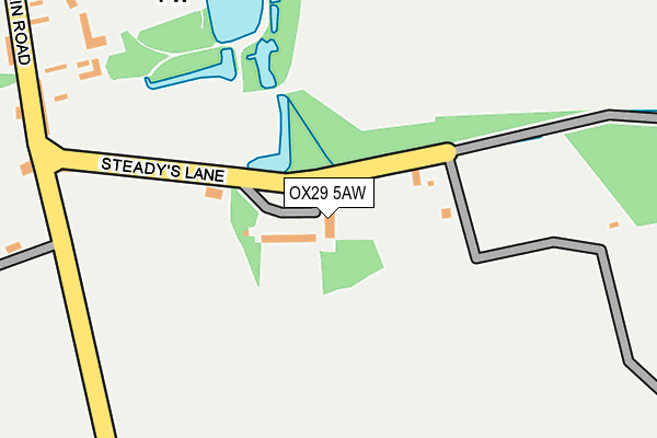 OX29 5AW map - OS OpenMap – Local (Ordnance Survey)