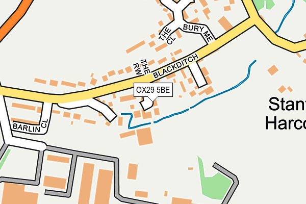 OX29 5BE map - OS OpenMap – Local (Ordnance Survey)