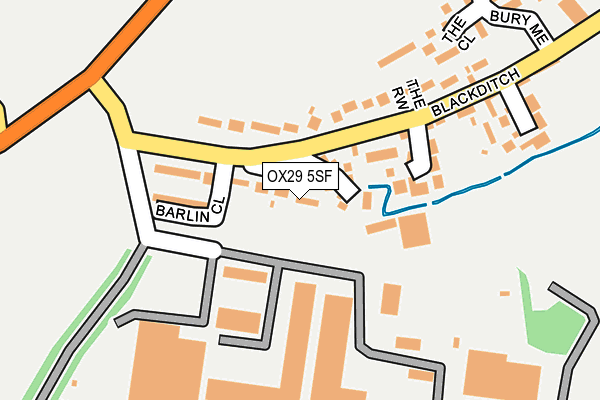 OX29 5SF map - OS OpenMap – Local (Ordnance Survey)