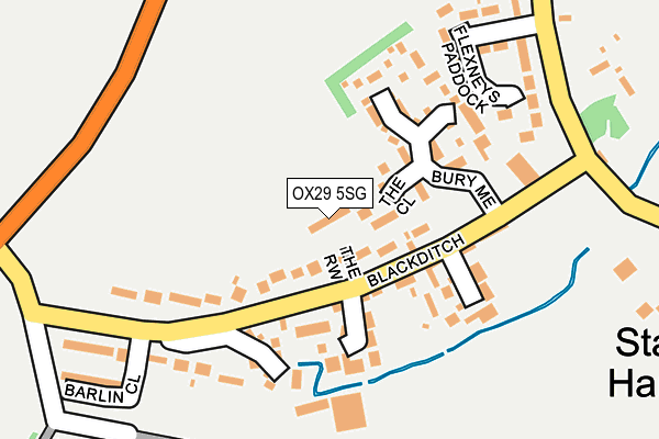 OX29 5SG map - OS OpenMap – Local (Ordnance Survey)
