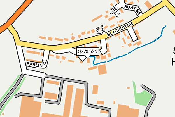 OX29 5SN map - OS OpenMap – Local (Ordnance Survey)