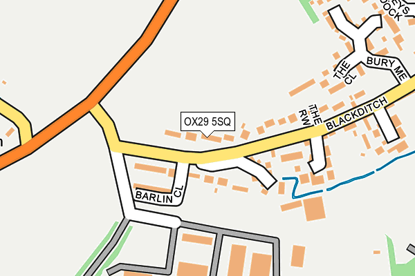 OX29 5SQ map - OS OpenMap – Local (Ordnance Survey)