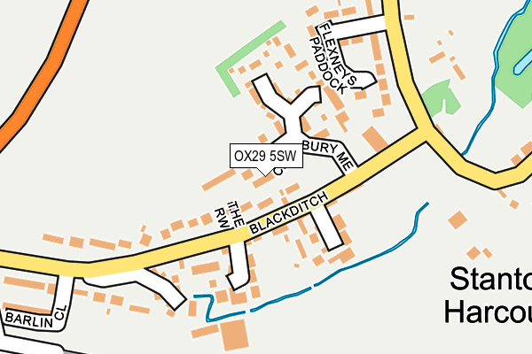 OX29 5SW map - OS OpenMap – Local (Ordnance Survey)