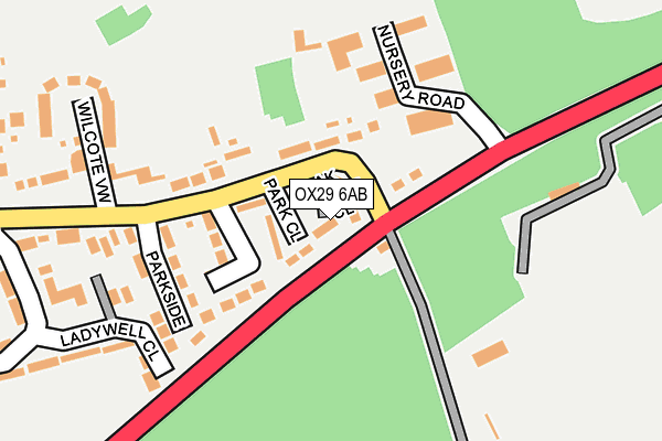OX29 6AB map - OS OpenMap – Local (Ordnance Survey)