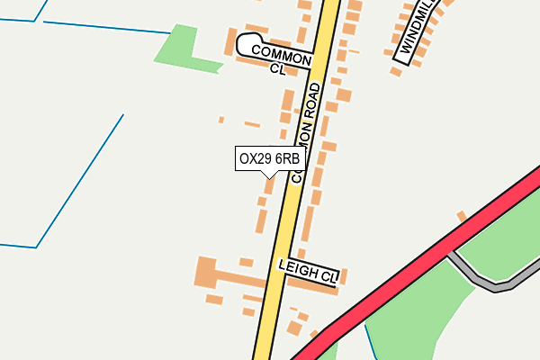 OX29 6RB map - OS OpenMap – Local (Ordnance Survey)