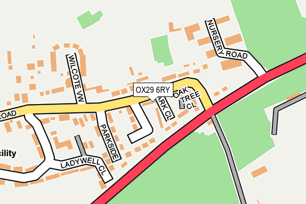 OX29 6RY map - OS OpenMap – Local (Ordnance Survey)