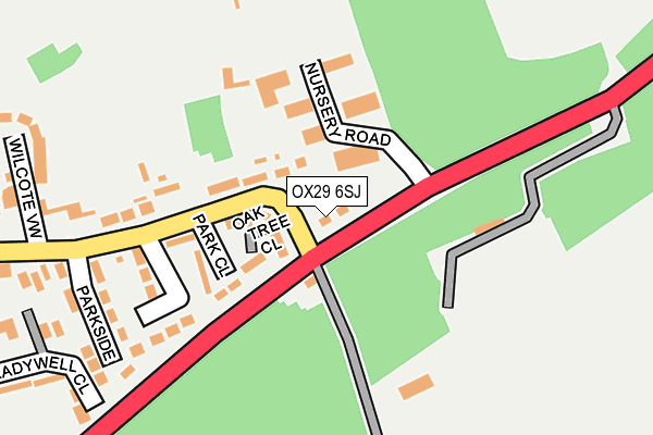 OX29 6SJ map - OS OpenMap – Local (Ordnance Survey)