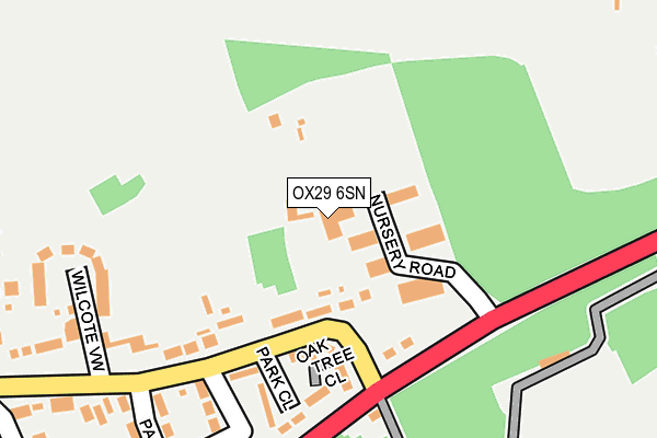 OX29 6SN map - OS OpenMap – Local (Ordnance Survey)