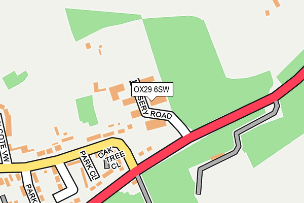 OX29 6SW map - OS OpenMap – Local (Ordnance Survey)