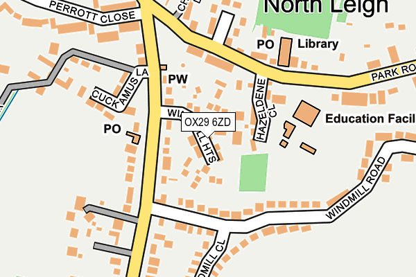 OX29 6ZD map - OS OpenMap – Local (Ordnance Survey)