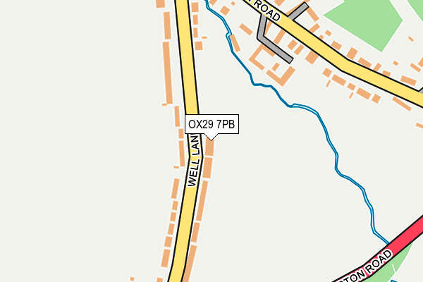 OX29 7PB map - OS OpenMap – Local (Ordnance Survey)