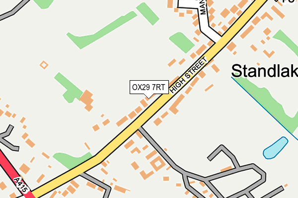 OX29 7RT map - OS OpenMap – Local (Ordnance Survey)